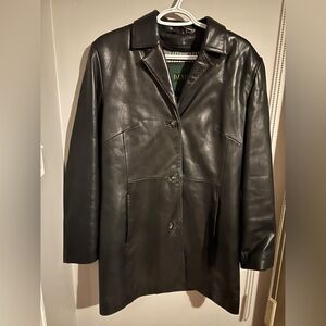 Danier Vintage Removable Liner Black Leather Jacket 10/12